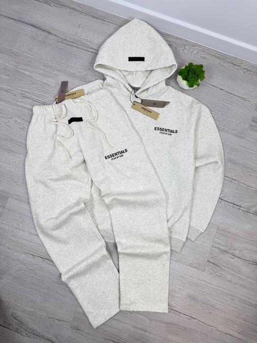 Костюм худі/штани ESSENTIALS чорний, сірий XS, S, M, L , XL | Якість 1в1 | Бірки та брендове пакування | Котон | ДЕШЕВО