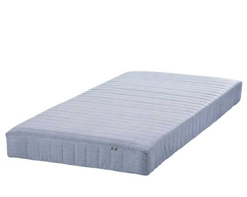 materac sprężynowy VADSÖ i rama łóżka NEIDEN 90x200 stan bardzo dobry