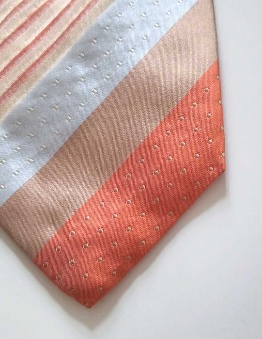 Krawat w pasy elegancki 100% SILK Seta Jedwab Eton