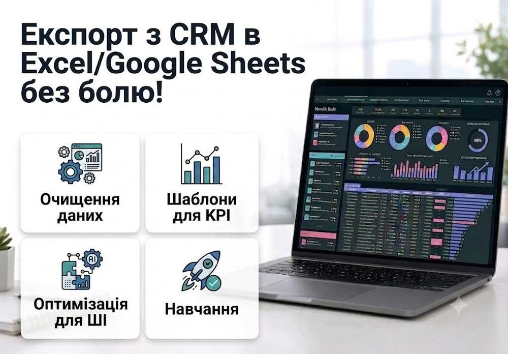 Експорт з CRM в Excel/Google Sheets (Ексель/Гугл таблиці)  без болю!