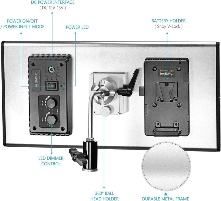 Dual Kit of 2 LED Lights and Tripods with a Total of 1920 LEDs – New64298347723266123