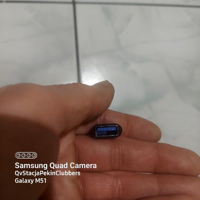 Reduktor Adapter wtyczka z TYP-C na USB Black Tablet Telefon Komputer