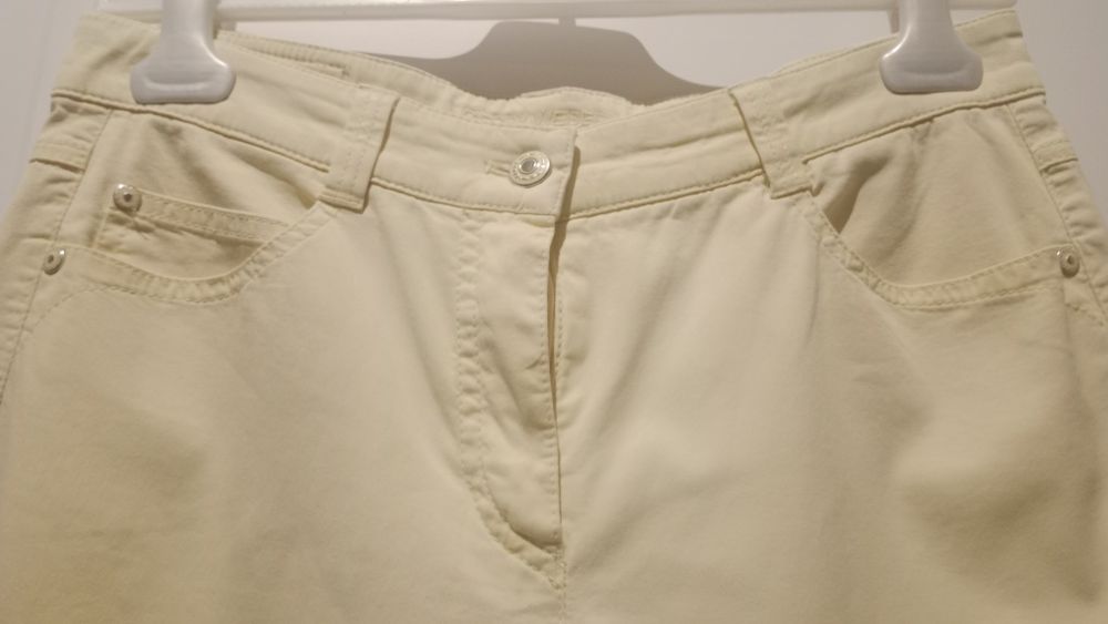 Gerry Weber pastelowe żółte damskie spodnie r. 36