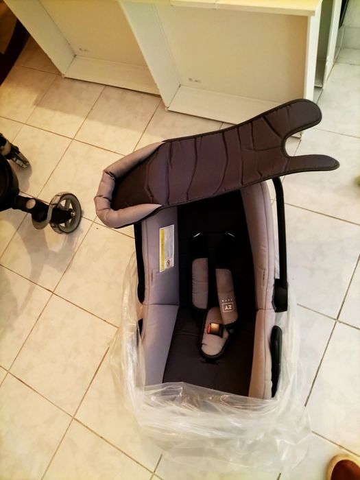 Carrinho de bebe com ovo