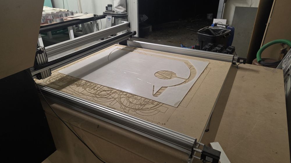 CNC Alumínio 1,5 x 1.5 área bruta 1,25 x 1.25 área de corte