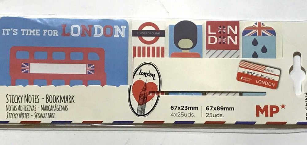 Karteczki samoprzylepne indeksujące Its time for London Anglia Londyn