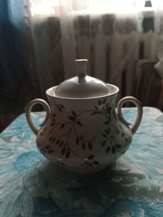 Винтажный кофейный фарфоровый сервиз. Городницкий фарфоровый завод