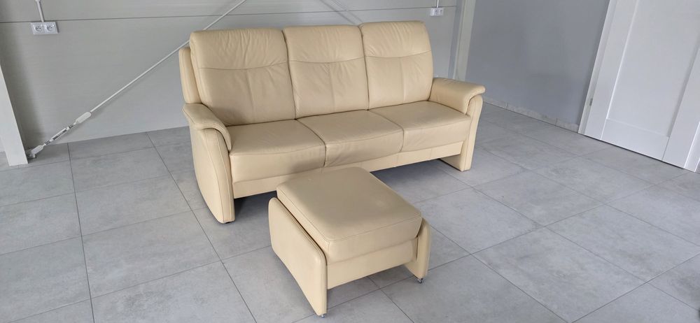 Kanapa,sofa skórzana jasna