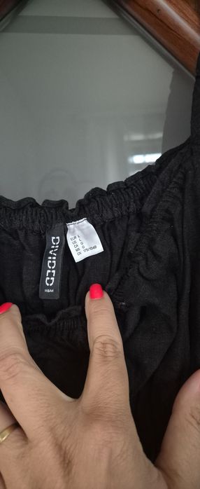 H&M Divided L sukienka hiszpanka len