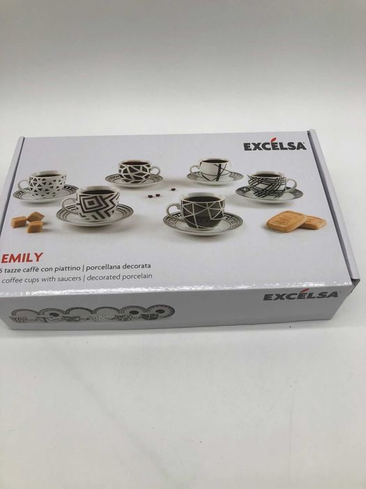 Filiżanka Excelsa Platinum porcelana 70 ml 6 szt.