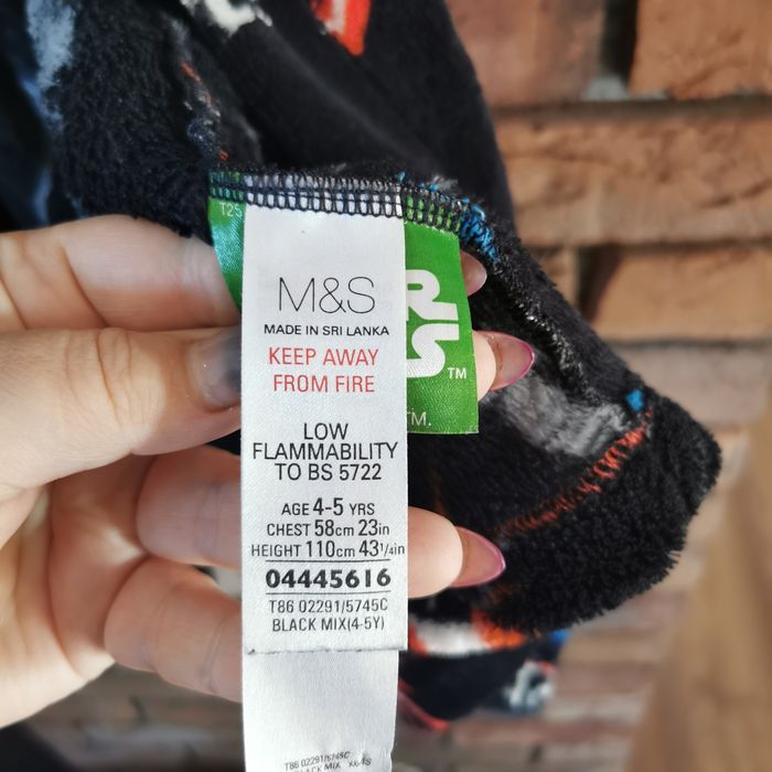 Szlafrok Star Wars 5 6 lat 116 czarny jak Nowy