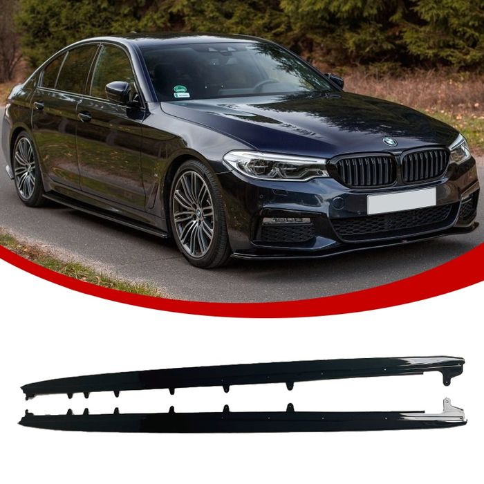 BMW G30 G31 Listwy Pod progi Dokładki Progów M-pakiet Czarny Połysk