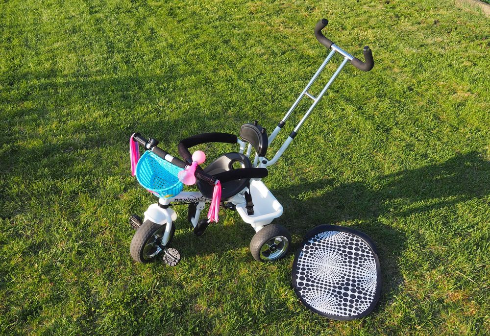 ROWER ,rowerek trójkołowy,Baby Mix Navigator,pchacz,biały,biegowy