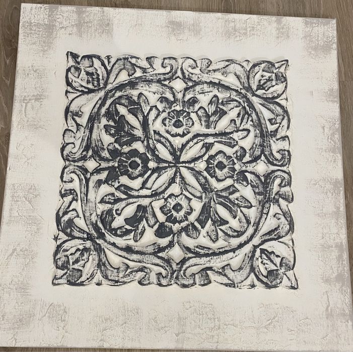 Quadro pintado mandala 3D64552552595841120