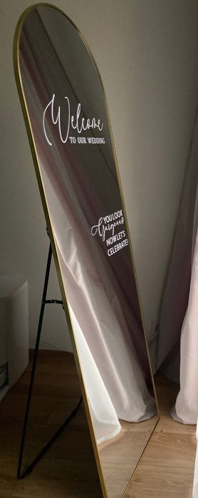 Lustro weselne tablica powitalna wedding