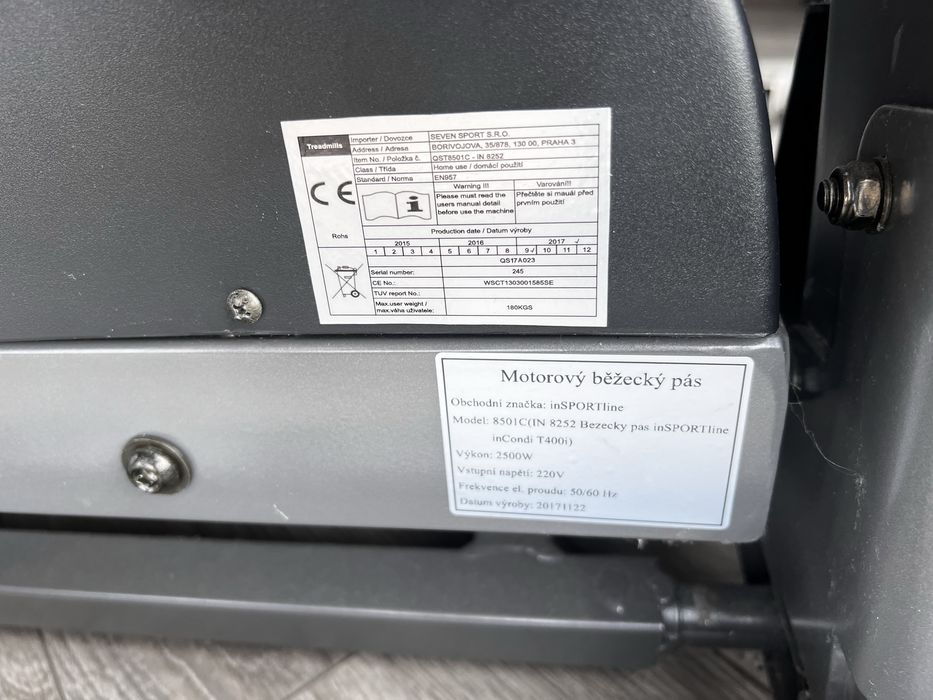 Bieżnia profesjonalna insportline 8501c