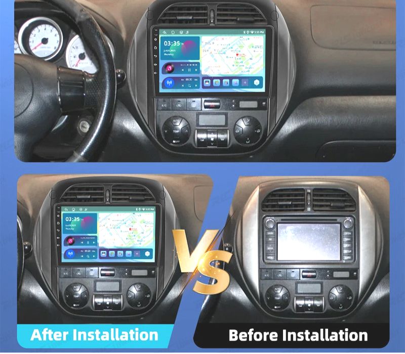 RÁDIO GPS ANDROID 13 TOYOTA RAV4 03-06