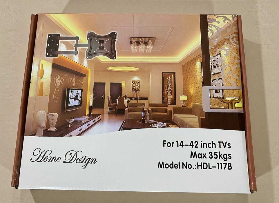 Настінне кріплення для телевізора похилий кронштейн HDL-117B 14-42"