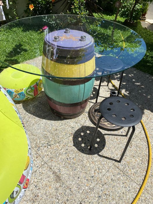 Mesa jardim artesanal