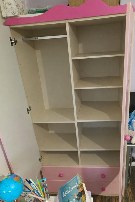 Zestaw Meblik szafa, komoda, łozko