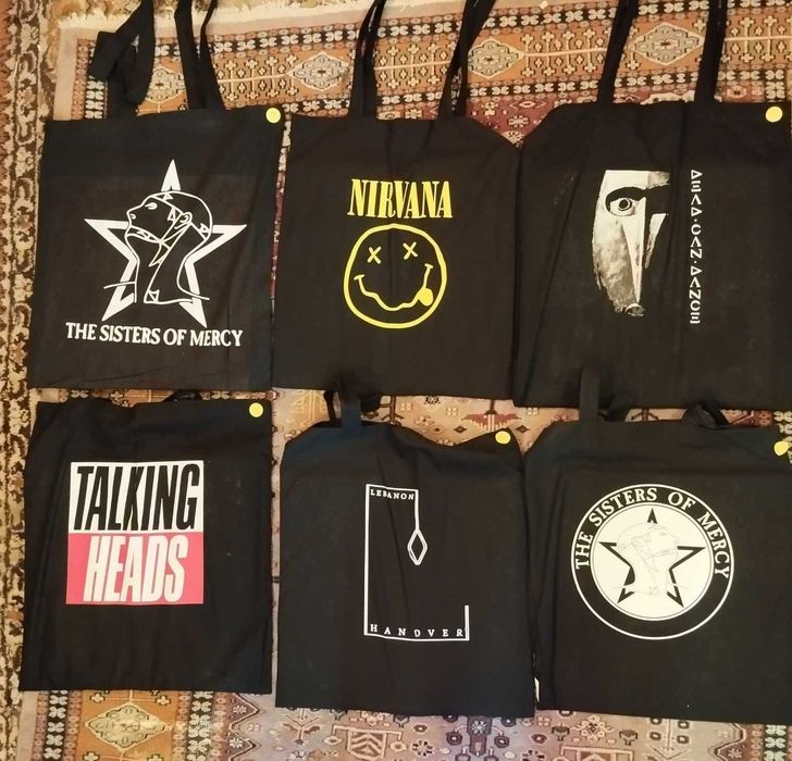Sacos Pano / Tote Bags - Bandas  Bauhaus D.Mode J.Division D.Bowie...
