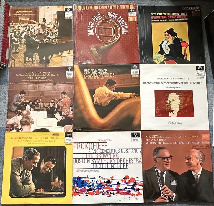 Lote 08 - 72 discos de vinil Lp's - Musica Clássica