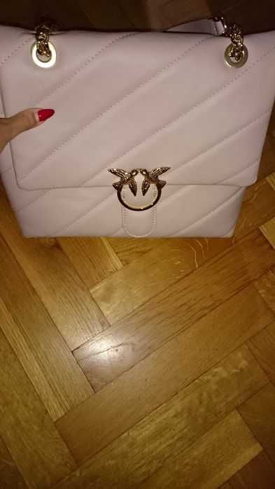 Torebka pudrowy róż