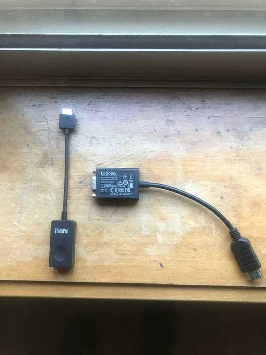 2 Cabo rede ThinkPad Ethernet Gen 2, mais Adaptador Lenovo vga e hdmi
