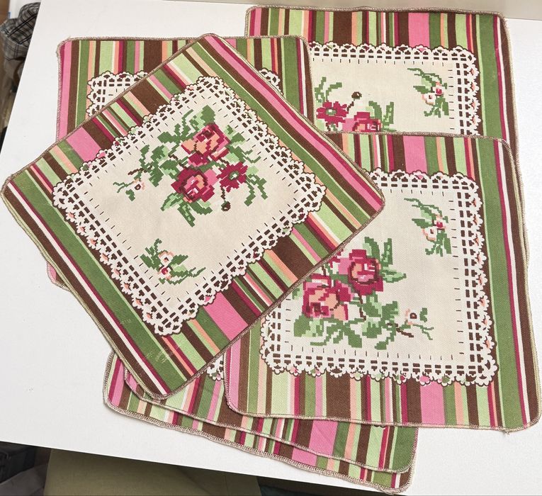 Stare serwetki PRL 6 sztuk zestaw