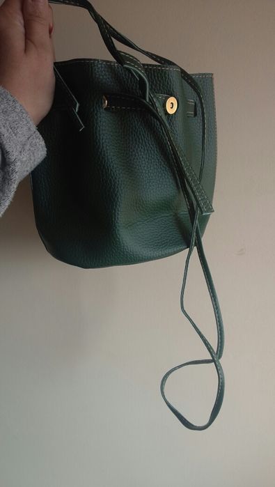 Mala Carteira Saco Mini Verde Escuro Nova