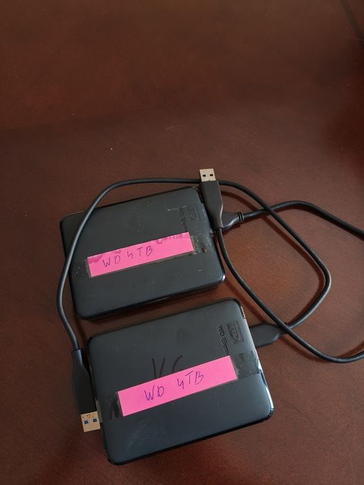 Dyski WD Elements, 2 szt. 4 TB, zewnętrzne.