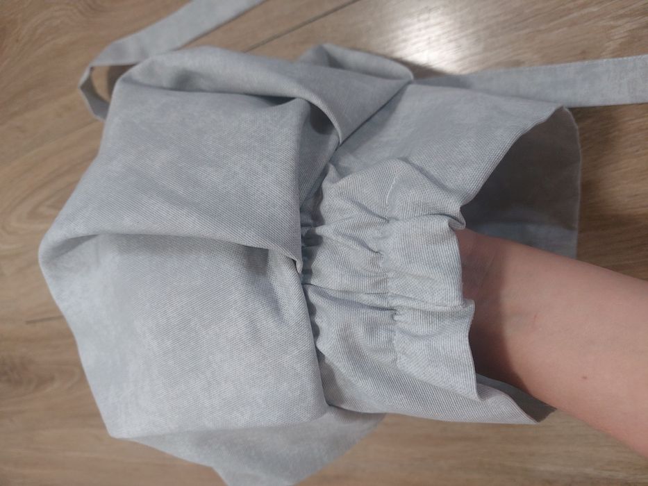 Фартух і шапка повара сірий чорний ковпак набір