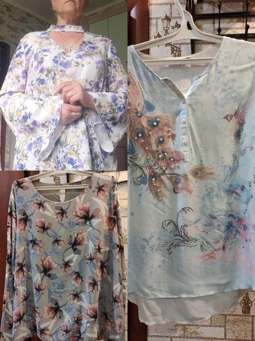 Лот із 3-х блуз 54р.