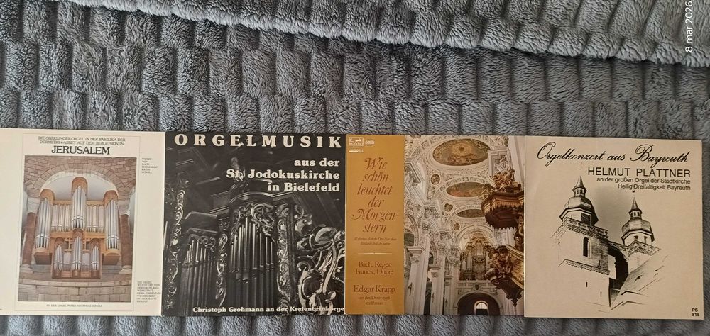 4 albumy winylowe z muzyką organową