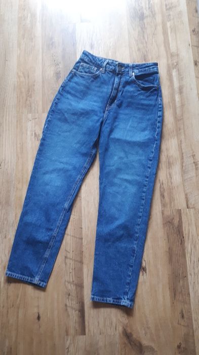 H&m spodnie damskie jeansowe mom fit 36