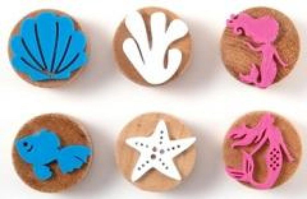 Stemple drewniane syreny 6szt ChildGen ,60x20 mm