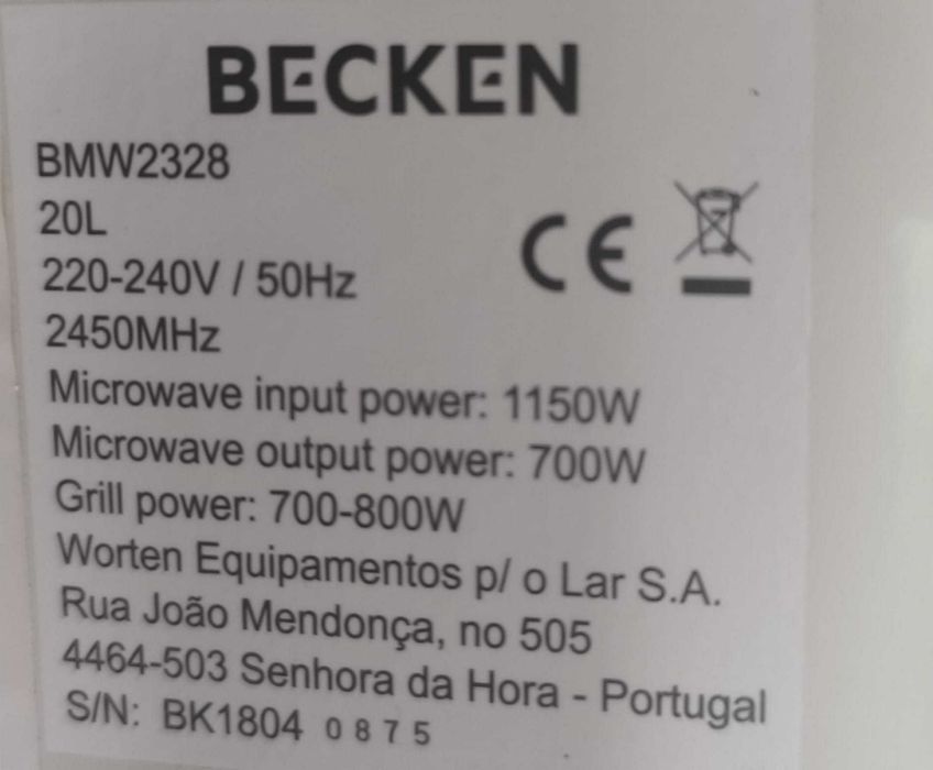 Microondas Becken 700W