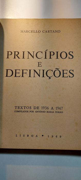 Princípios e Definições - Marcello Caetano (1969)