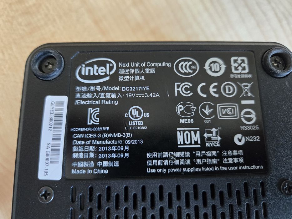 Intel NUC i3 8GB RAM mini PC home assistant