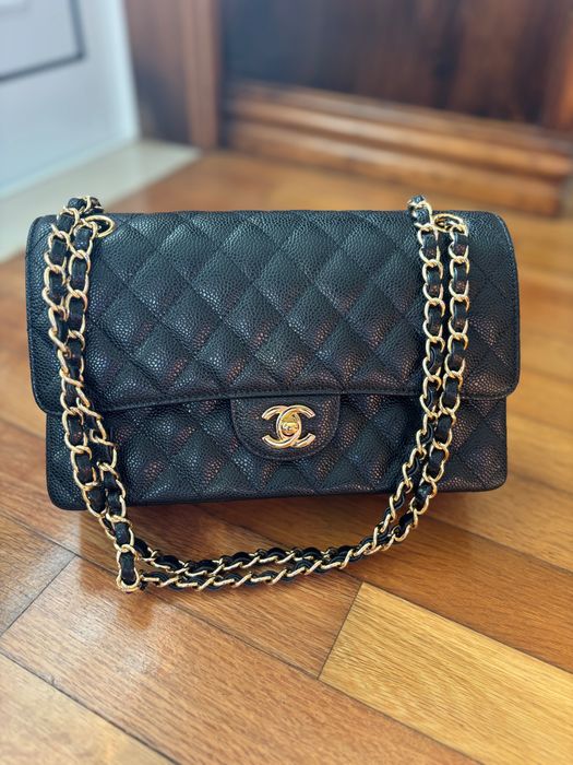 Chanel Classic Flap Medium 11.12 Preta Full Set