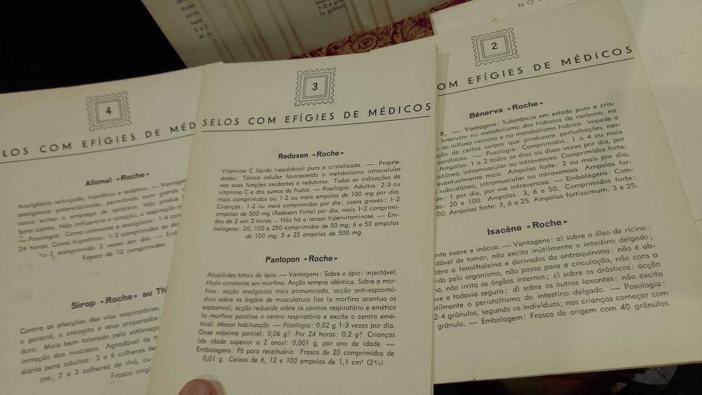 Boletins Selos com efígies de Médicos - F. Hoffmann-La Roche