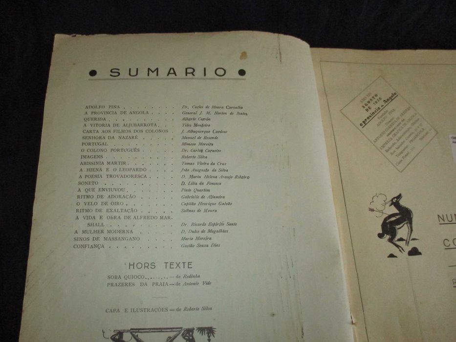 Livro A Província de Angola Edição de Quinze de Agosto 1936