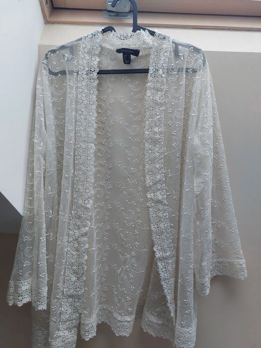 Kimono kardigan narzuta koronka