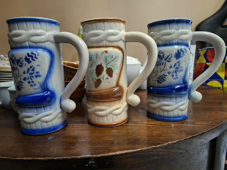 Kufle Ceramiczne Bolesławiec PRL