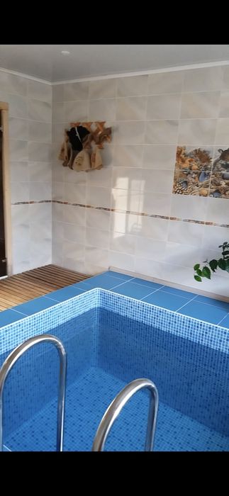 Семейная баня на дровах . Бассейн ,душ, комната для детей.