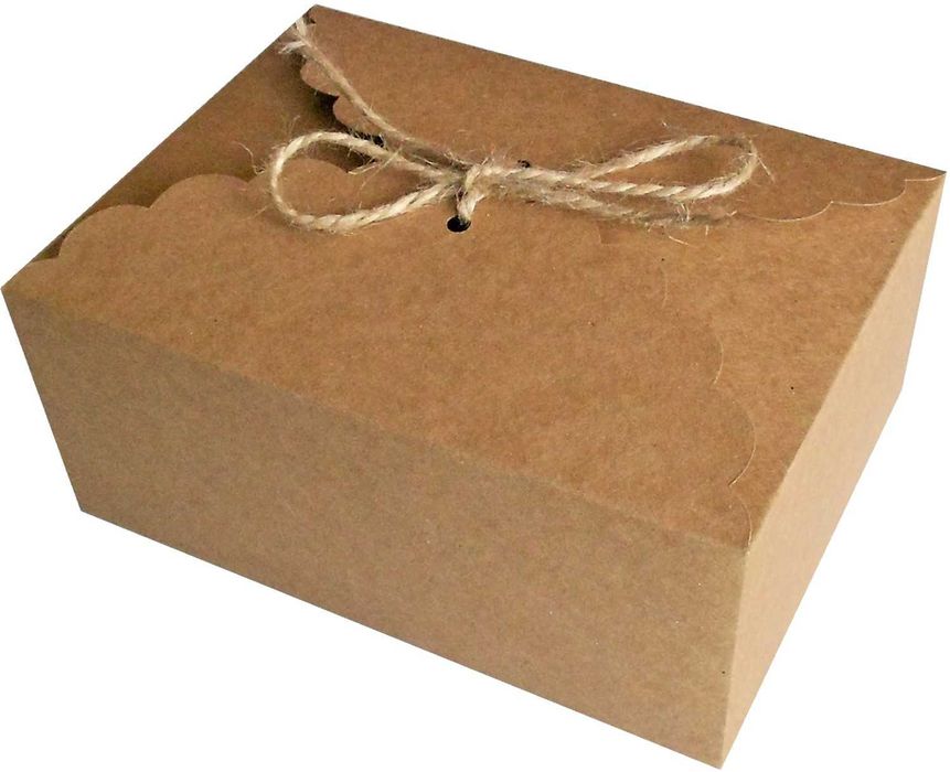 Rustykalne pudełko pudełka na ciasto eko eco