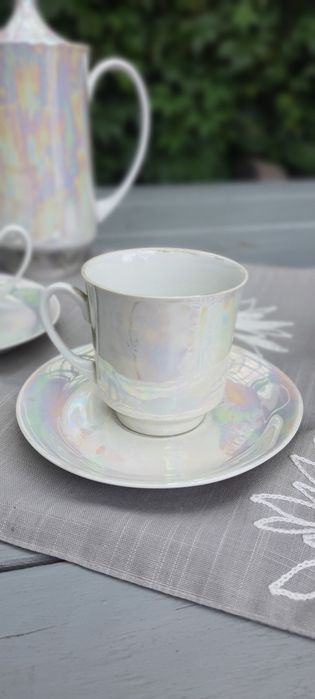 Porcelana Ćmielów serwis do herbaty na 3 osoby