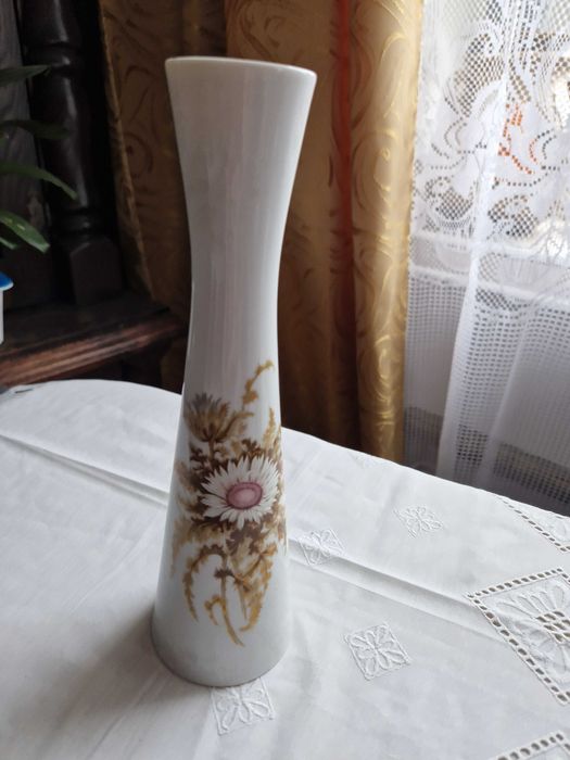 Wazon Kaiser Porzellan Silberdistel W. Germany Porcelana Vintage Retro Dziewięćsił