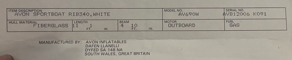 Barco / Bote 3,40m ideal para apoio a embarcacao