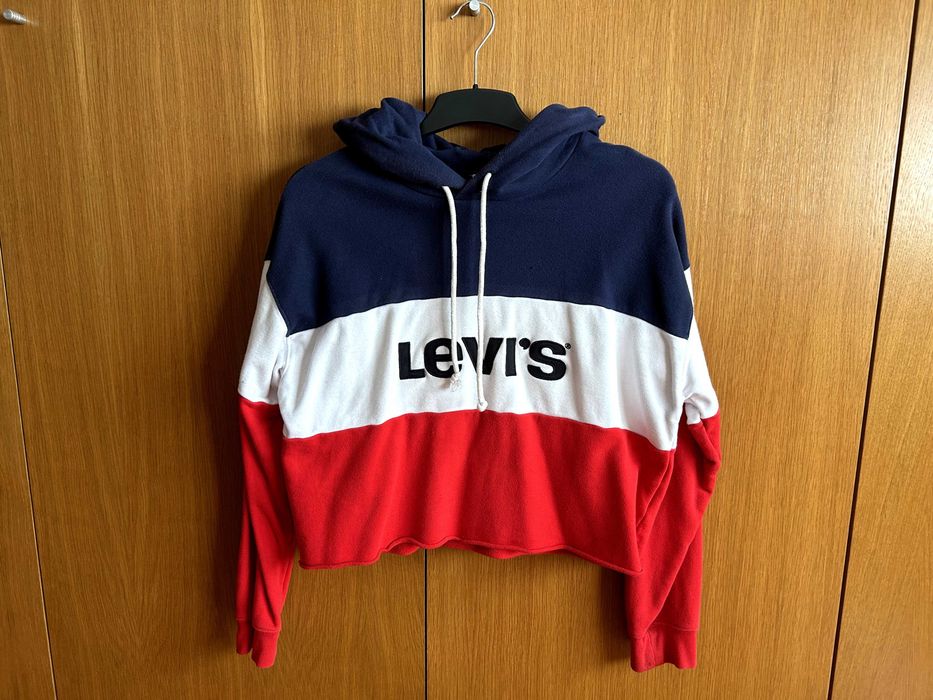 Sweatshirt Levi’s cropped tricolor — tamanho M